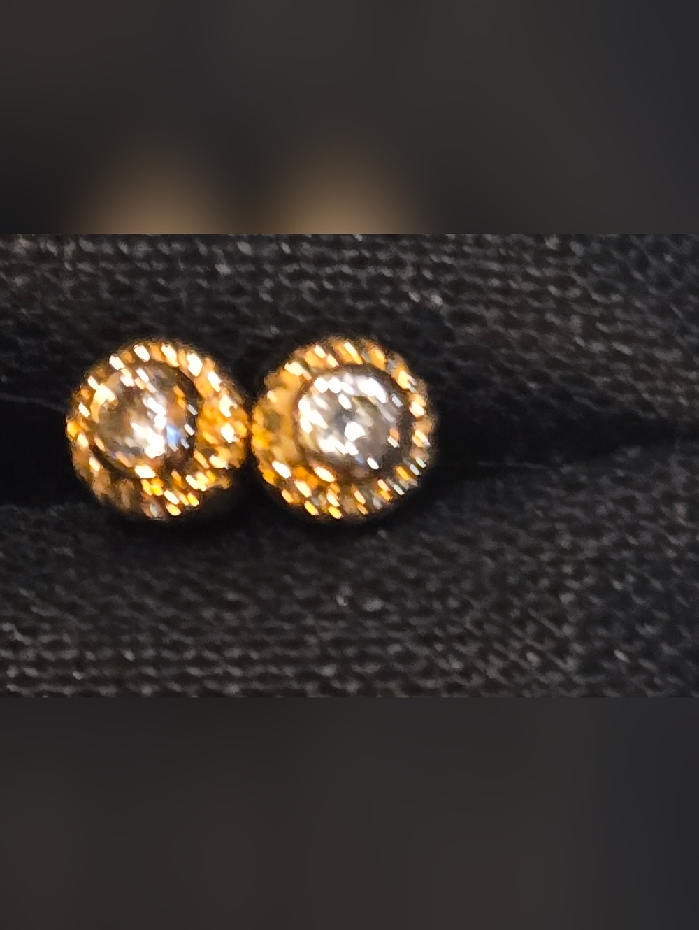 Raven James Sia Stud Earrings - Gold Plated Sterling And Crystals - Picture 3 of 10